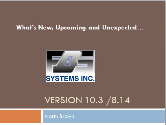 What's New 10.3/8.14